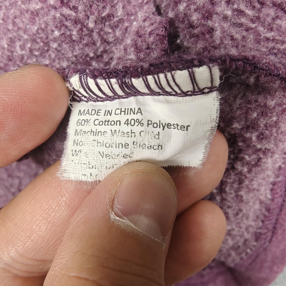 PrAna Jacket Womens Medium Purple Cotton Blend Fleece Lined Button Front Pockets - Picture 4 of 8